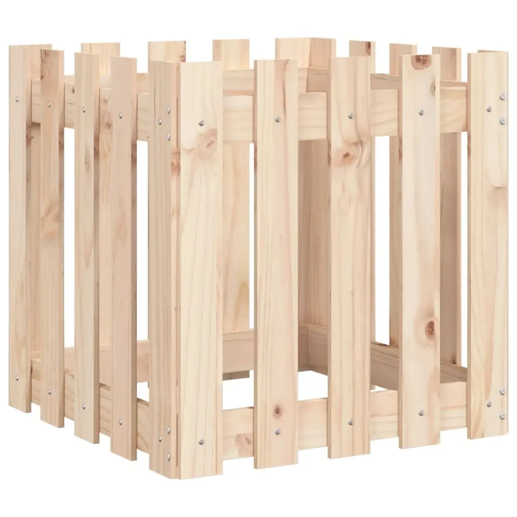 Solid Wood Garden Planter Box 50x50x50cm