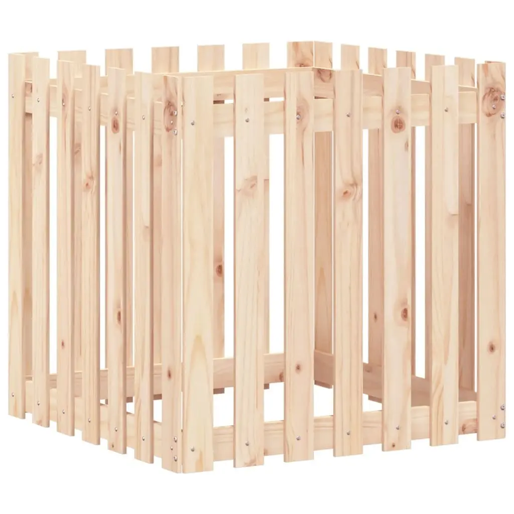 Garden Planter Solid Wood Pine 70x70x70 cm Brown