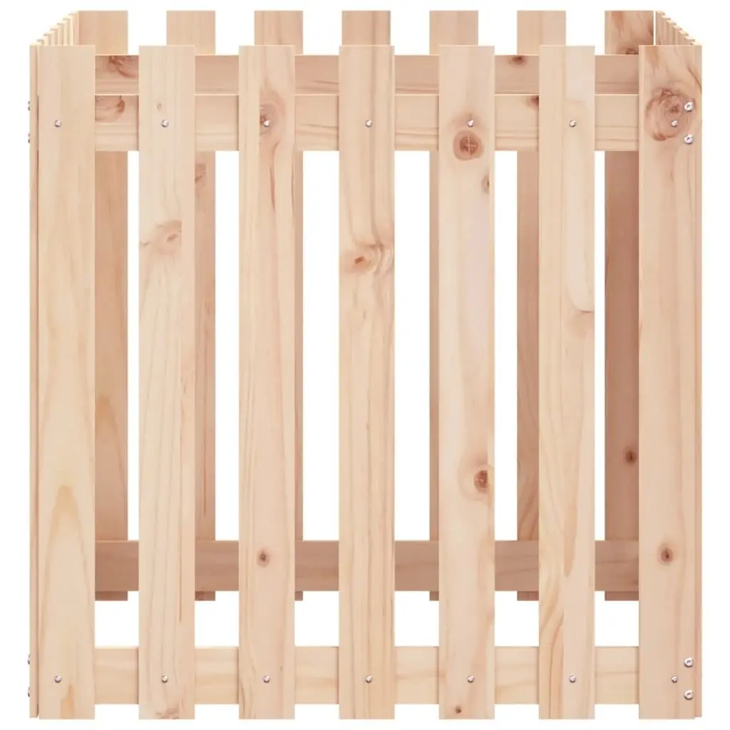 Garden Planter Solid Wood Pine 70x70x70 cm Brown