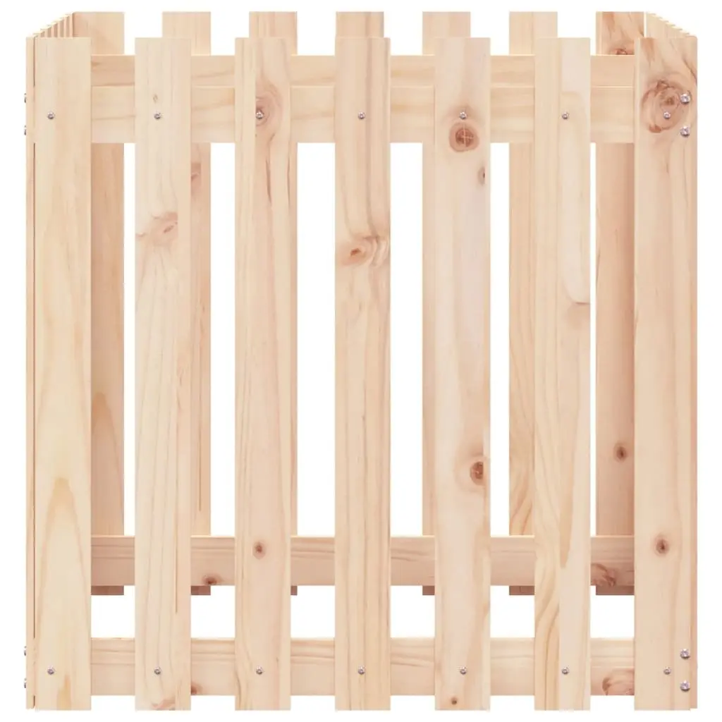 Garden Planter Solid Wood Pine 70x70x70 cm Brown