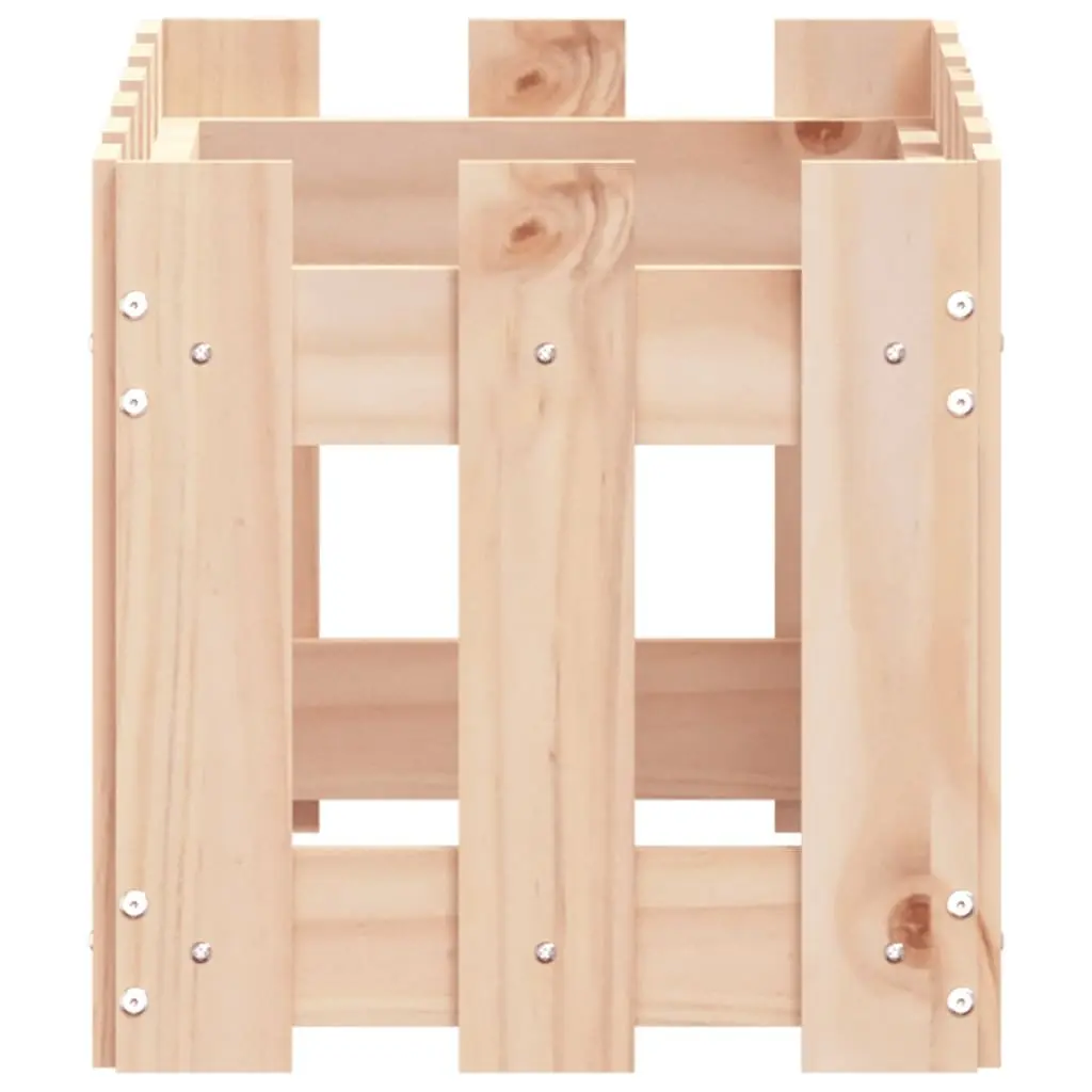 Garden Planter Box with Fence Design Solid Wood Pine Outdoor Patio Flower Pot