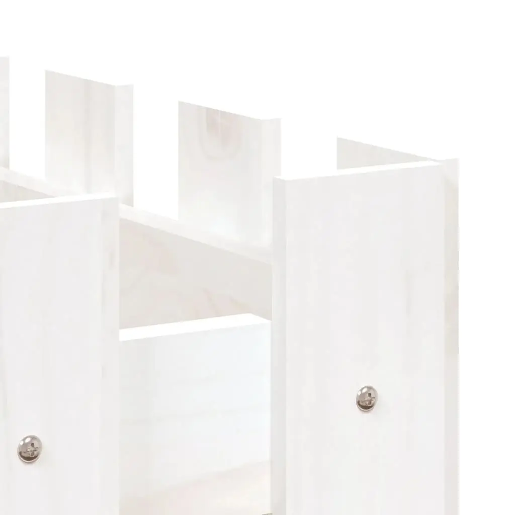 Garden Raised Bed Solid Pine 100x50x50 cm White Planter Box