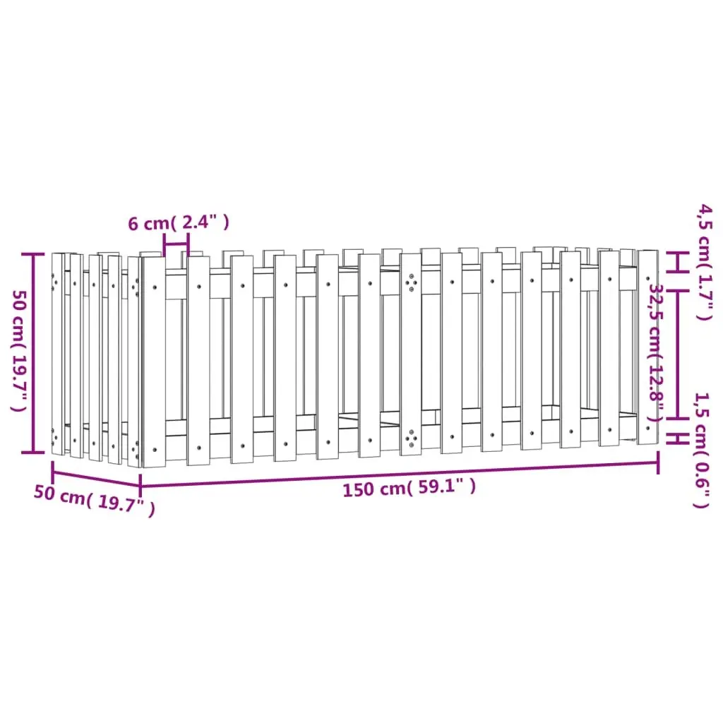 Solid Pine Wooden Raised Garden Bed for Flowers and Vegetables