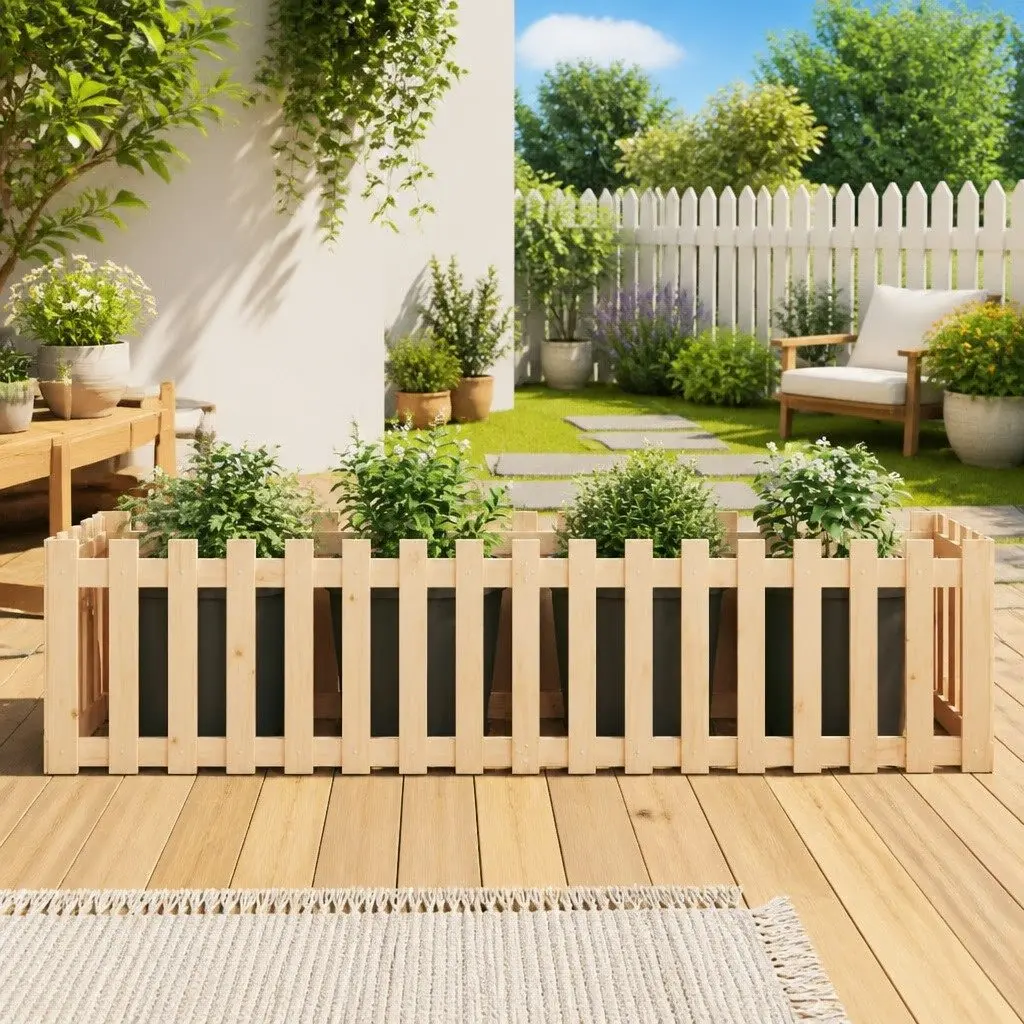 Pine Wood Garden Raised Bed for Plants