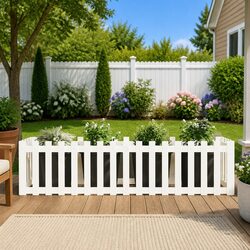 White Wooden Raised Garden Bed 200x50x50 cm Planter