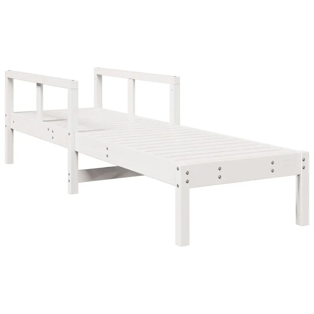 Adjustable White Sun Lounger for Garden and Patio