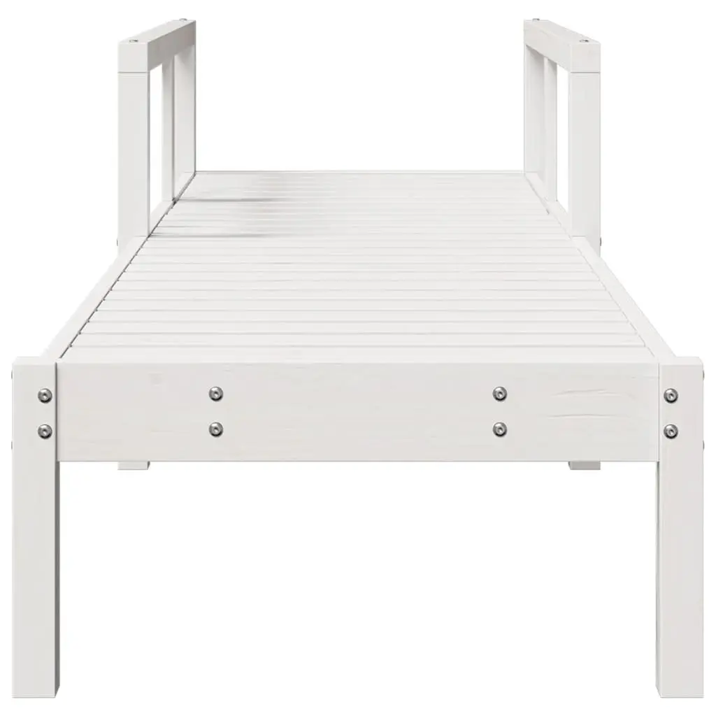 Adjustable White Sun Lounger for Garden and Patio