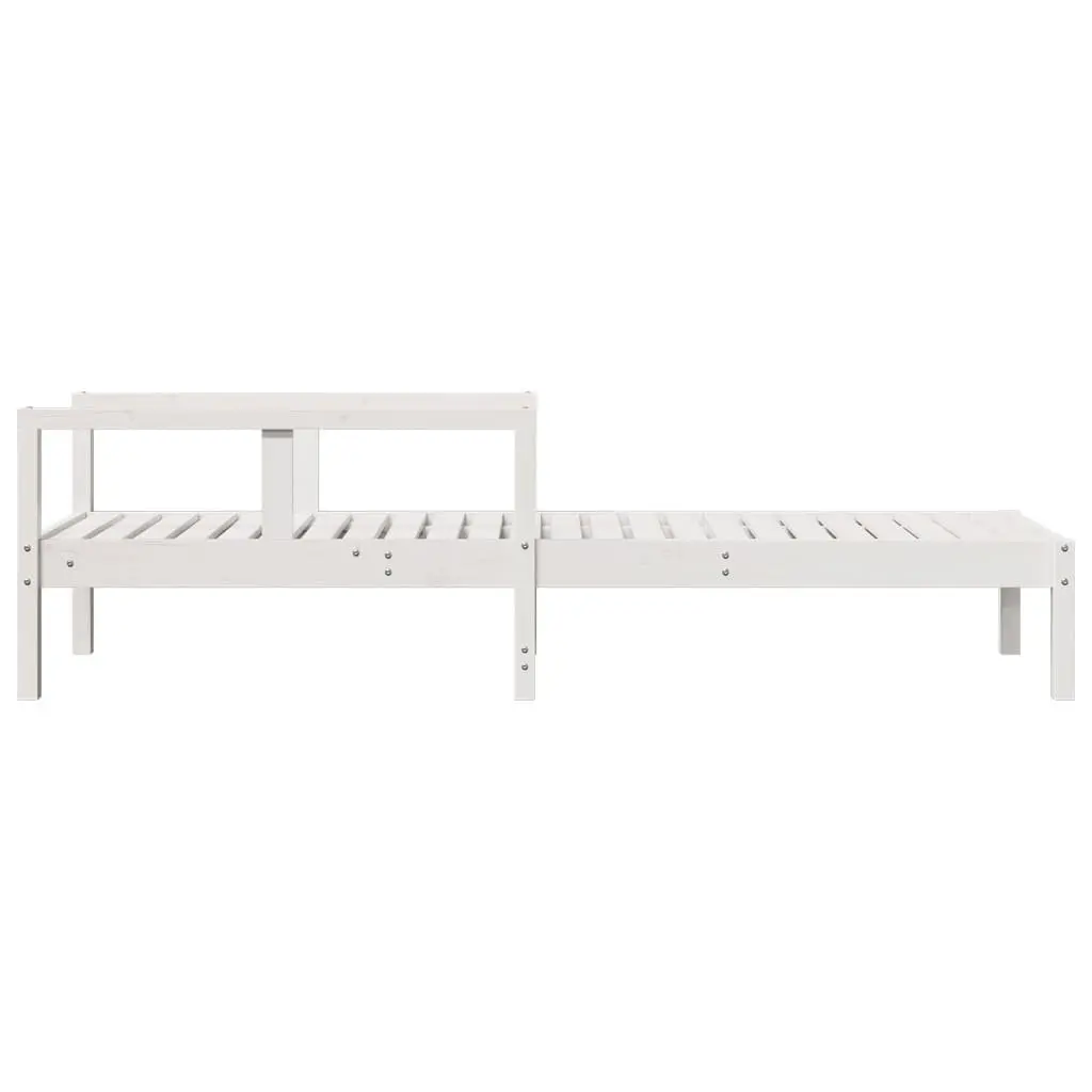 Adjustable White Sun Lounger for Garden and Patio