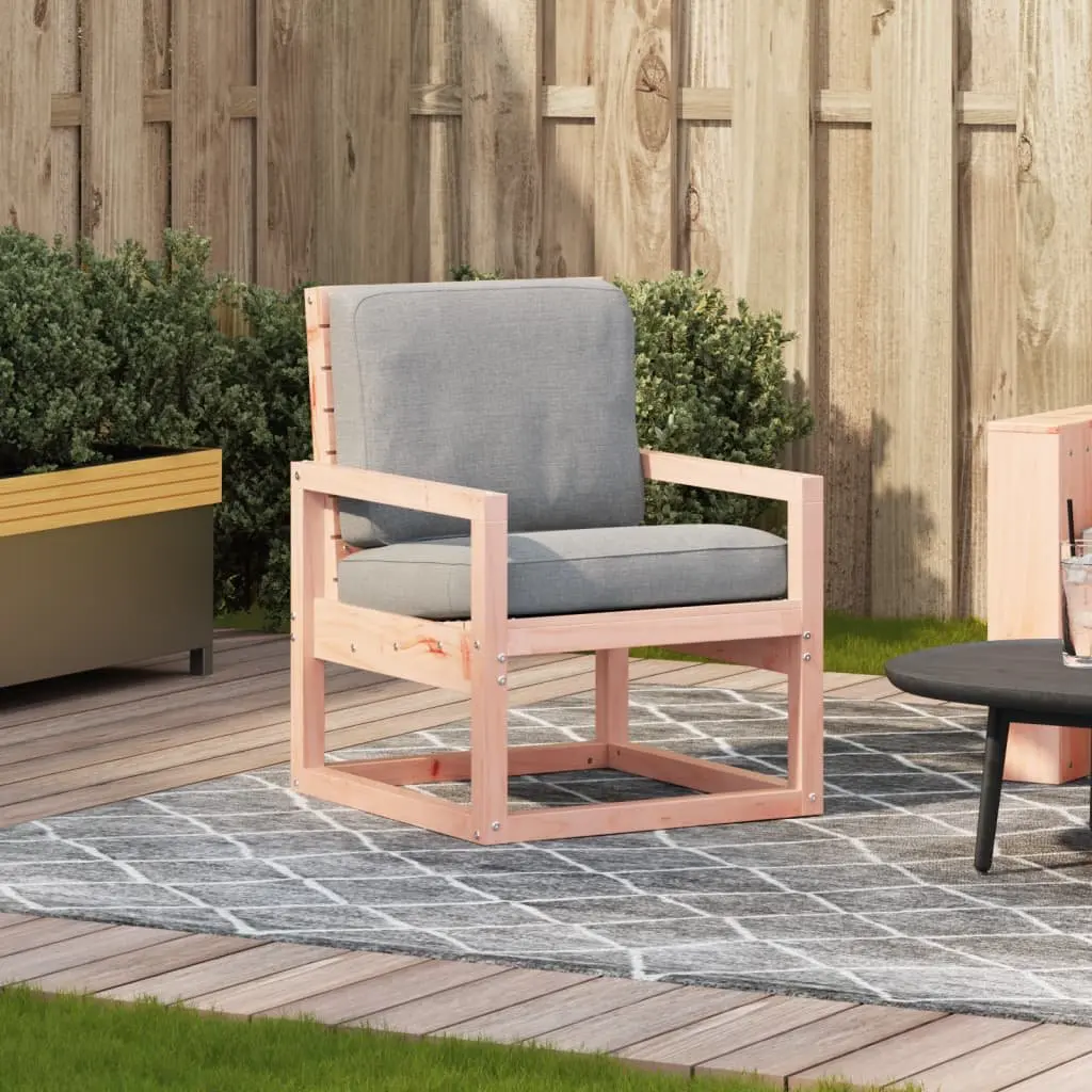 Solid Wood Garden Chair with Armrests and Backrest