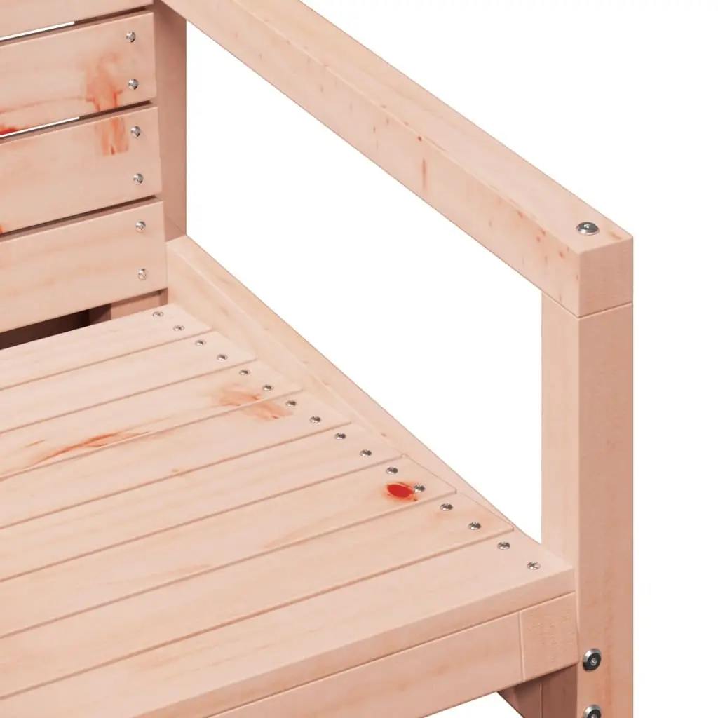 Solid Wood Garden Chair with Armrests and Backrest