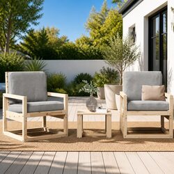 Solid Wood Pine Garden Lounge Set for Outdoors