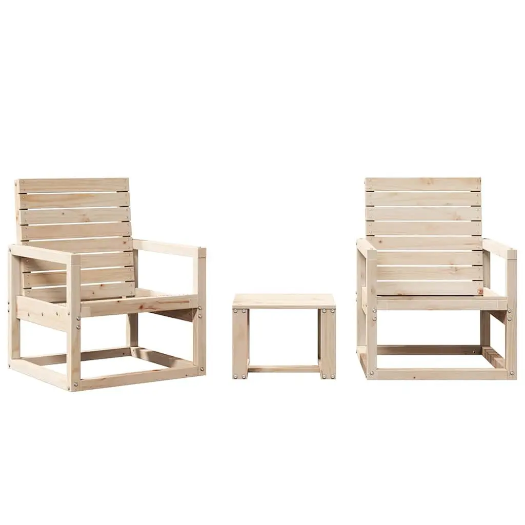 Solid Wood Pine Garden Lounge Set for Outdoors
