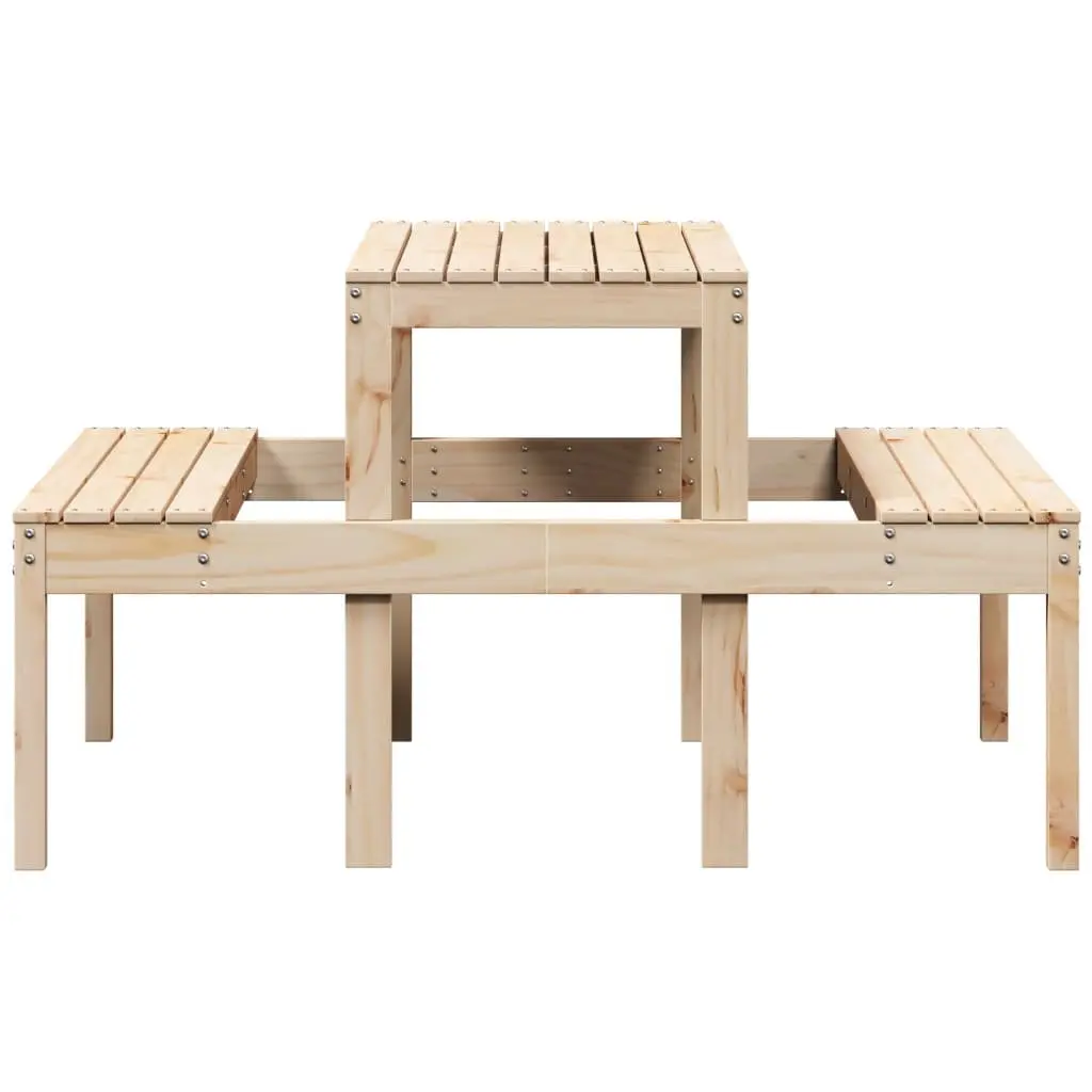 Solid Pine Wood Picnic Table for Outdoor Use
