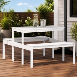 Solid Wood Outdoor Picnic Table for Your Garden