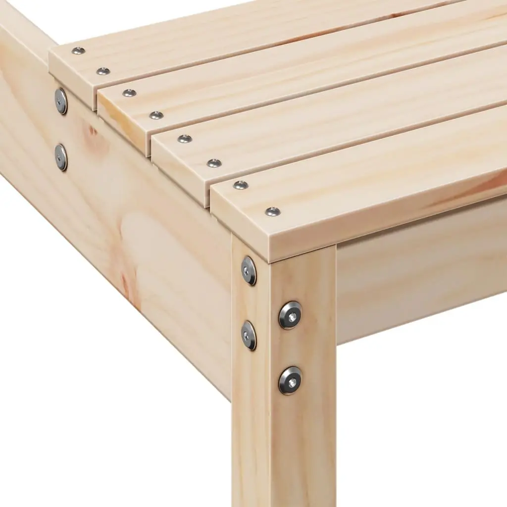 Picnic Table 160x134x75 cm Outdoor Garden Dining Bench Solid Wood Pine Brown