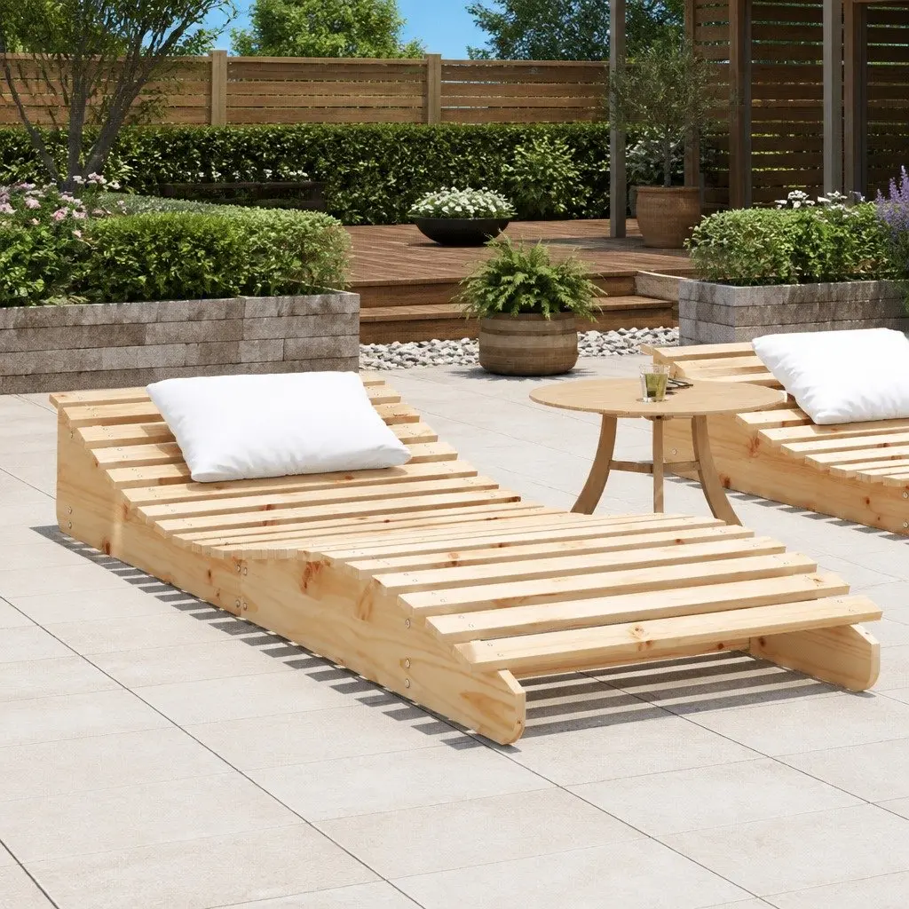 Wooden Sun Lounger for Outdoor Relaxation