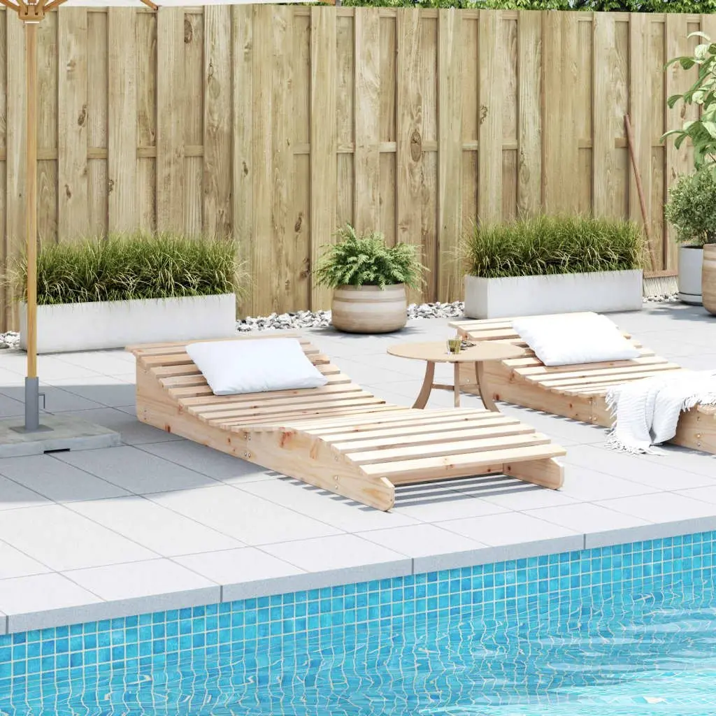 Wooden Sun Lounger for Outdoor Relaxation