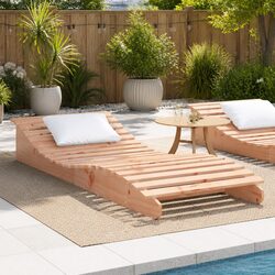 Durable Wooden Sun Lounger for Relaxing Outdoors