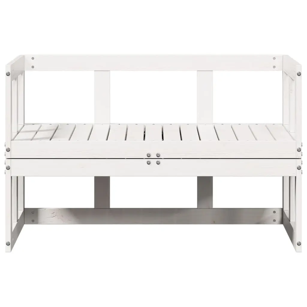 Extendable White Pine Garden Sofa Bench for Outdoor Seating