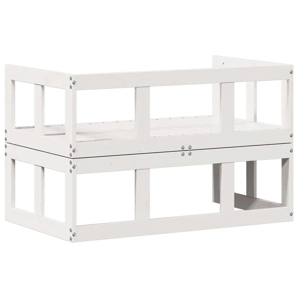 Extendable White Pine Garden Sofa Bench for Outdoor Seating