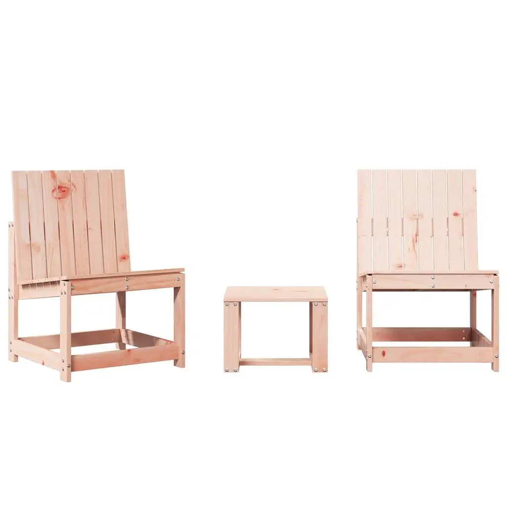 3 Piece Solid Wood Garden Lounge Set