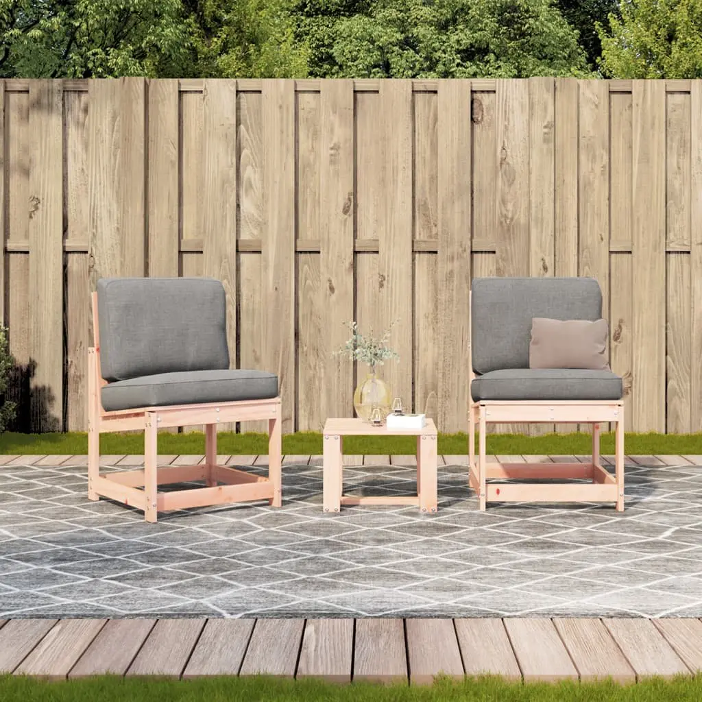 3 Piece Solid Wood Garden Lounge Set
