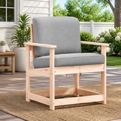 Sturdy Outdoor Garden Chair with Armrests and Backrest