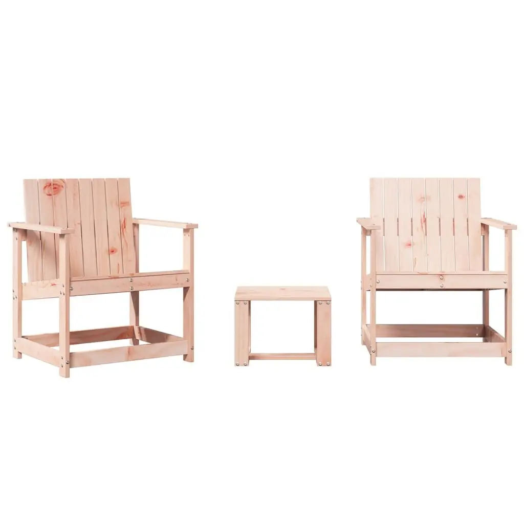 Solid Wood 3 Piece Garden Lounge Set