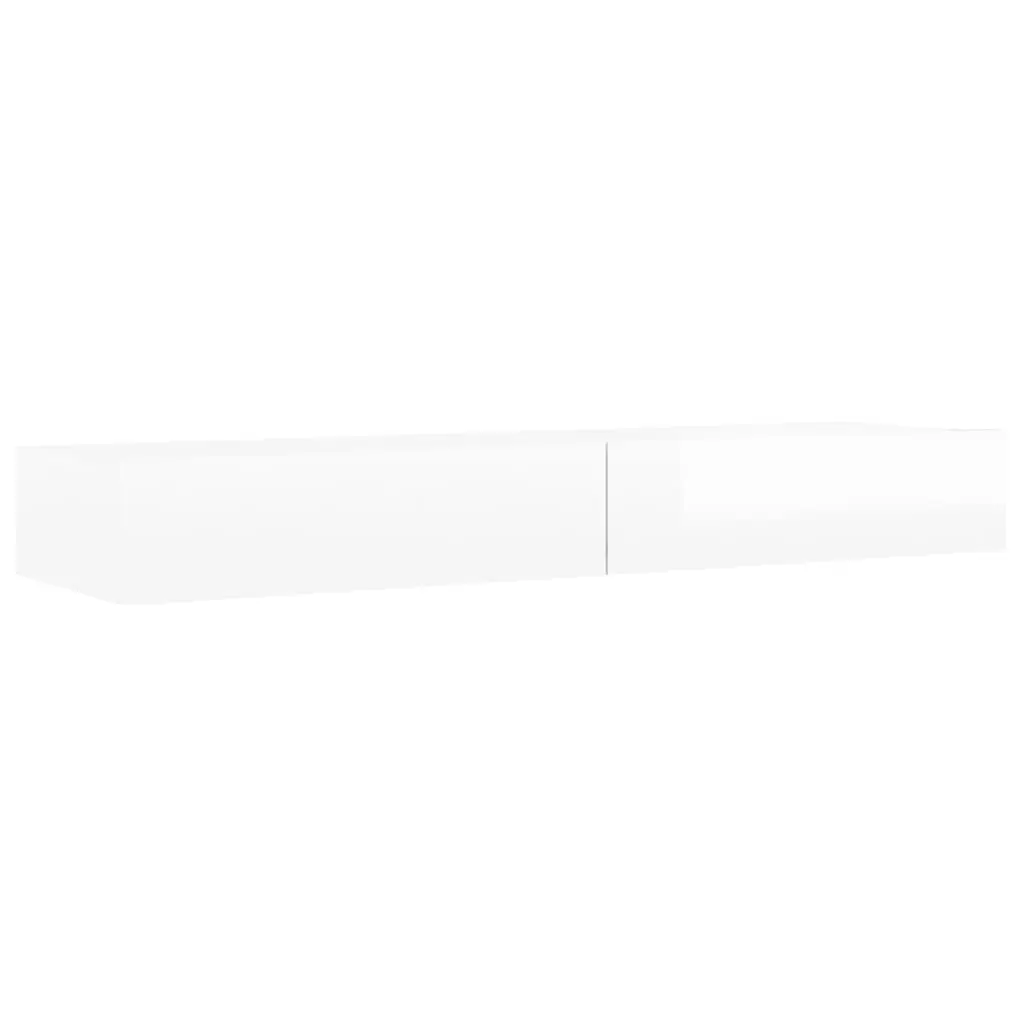 TV Cabinet Engineered Wood 120x35x15.5 cm High Gloss White