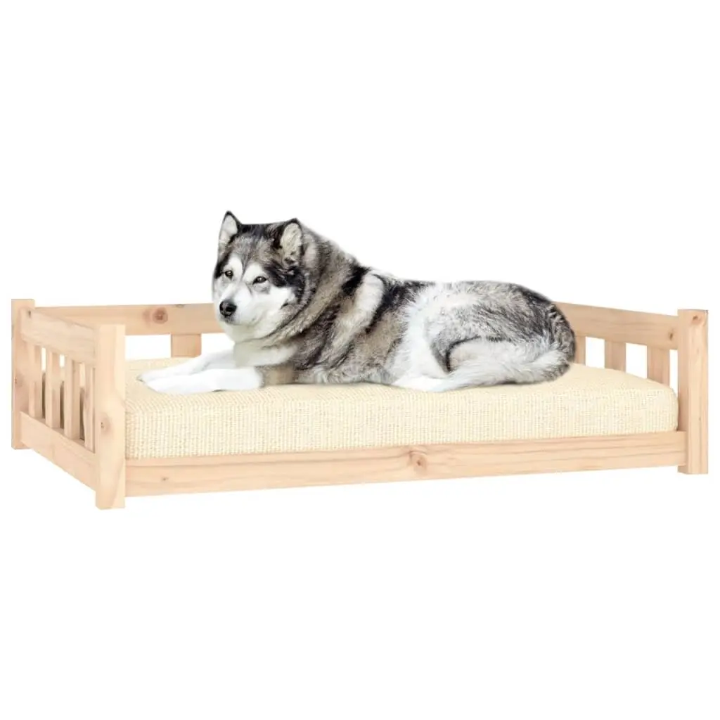 Rectangular Dog Bed 105.5x75.5x28 cm with Wooden Frame