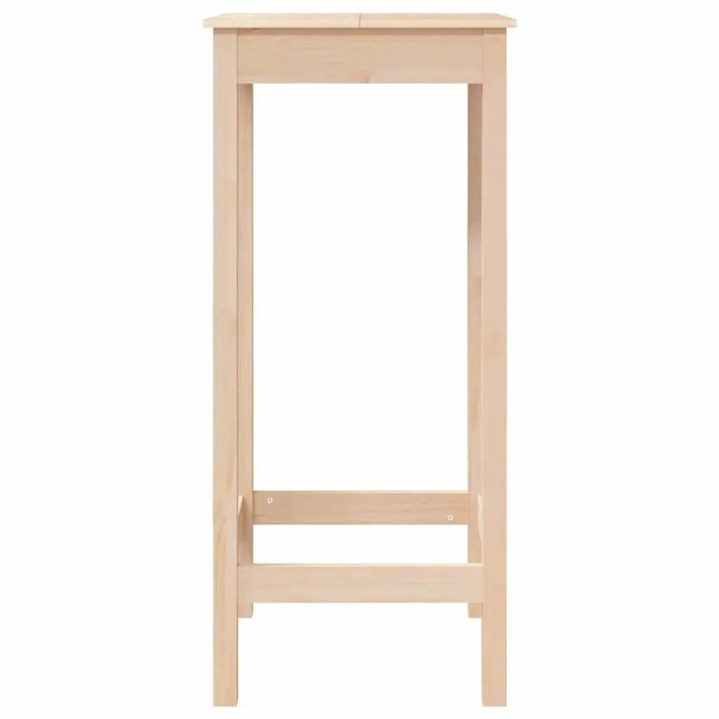 Bar Table Solid Pine Wood 50x50x110 cm Brown