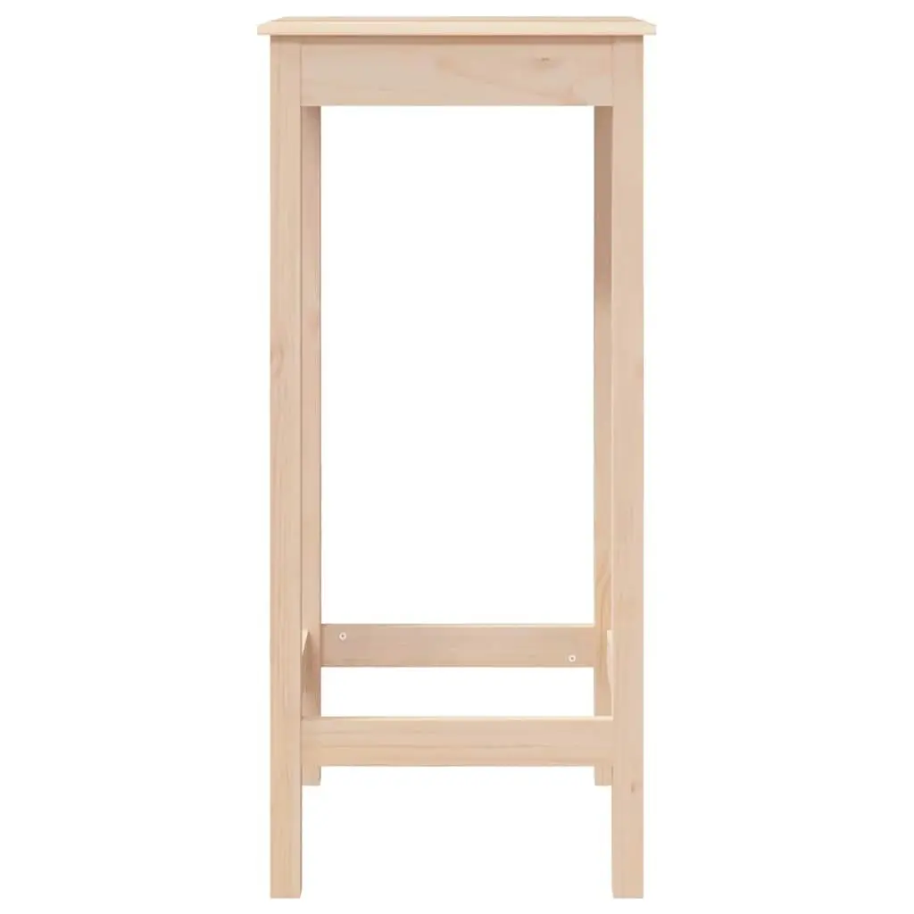 Bar Table Solid Pine Wood 50x50x110 cm Brown