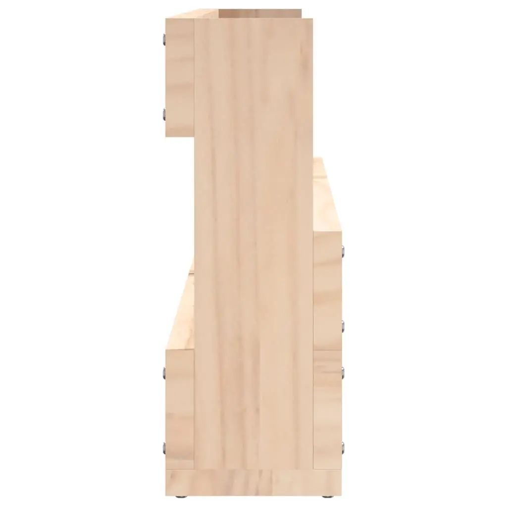 Solid Wood Pine Wall-Mounted Shoe Racks 2 Pieces Brown