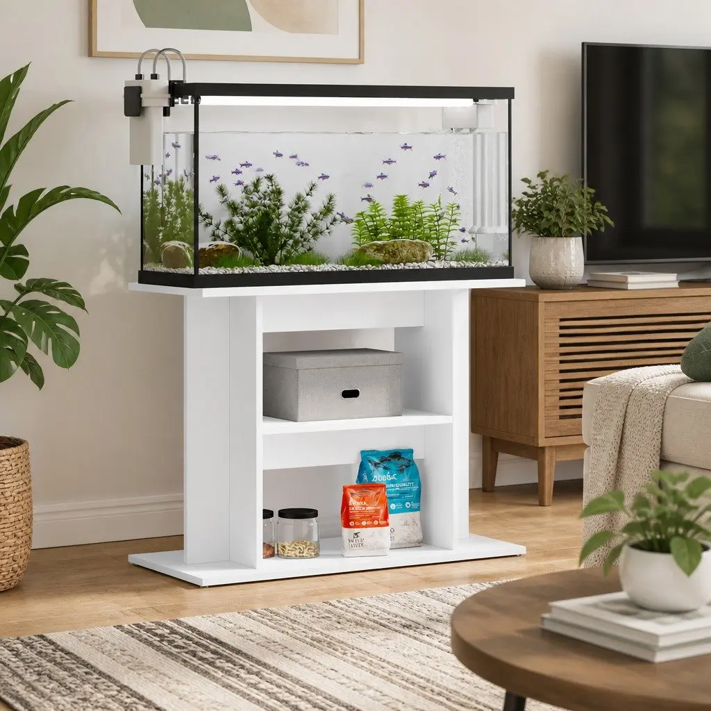 3 Tier Aquarium Stand for Fish Tanks in White