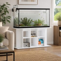 Sturdy White Aquarium Stand for Fish Tanks 120x40x60 cm