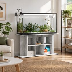 Premium Grey Aquarium Stand for Fish Tanks 120x40x60 cm
