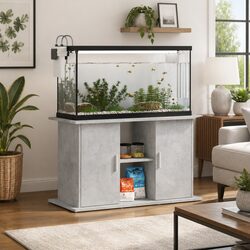 Aquarium Stand Concrete Grey 101x41x58 cm Storage Cabinet Fish Tank Display