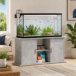 Sturdy Grey Aquarium Stand 121x41x58 cm for Fish Tanks