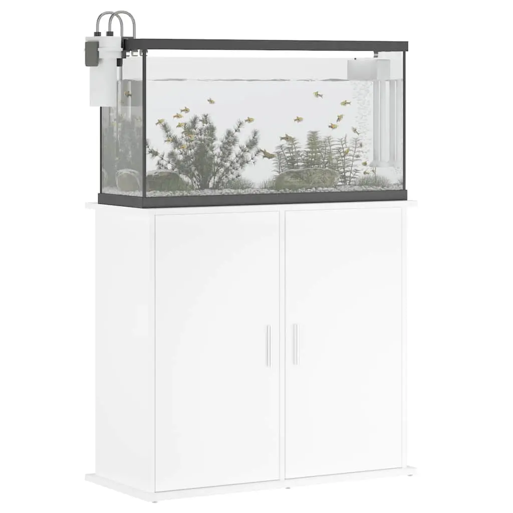 Aquarium Stand Engineered Wood 81x36x73 cm White
