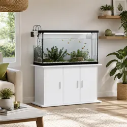 Sturdy White Aquarium Stand for Fish Tank - 101x41x58 cm