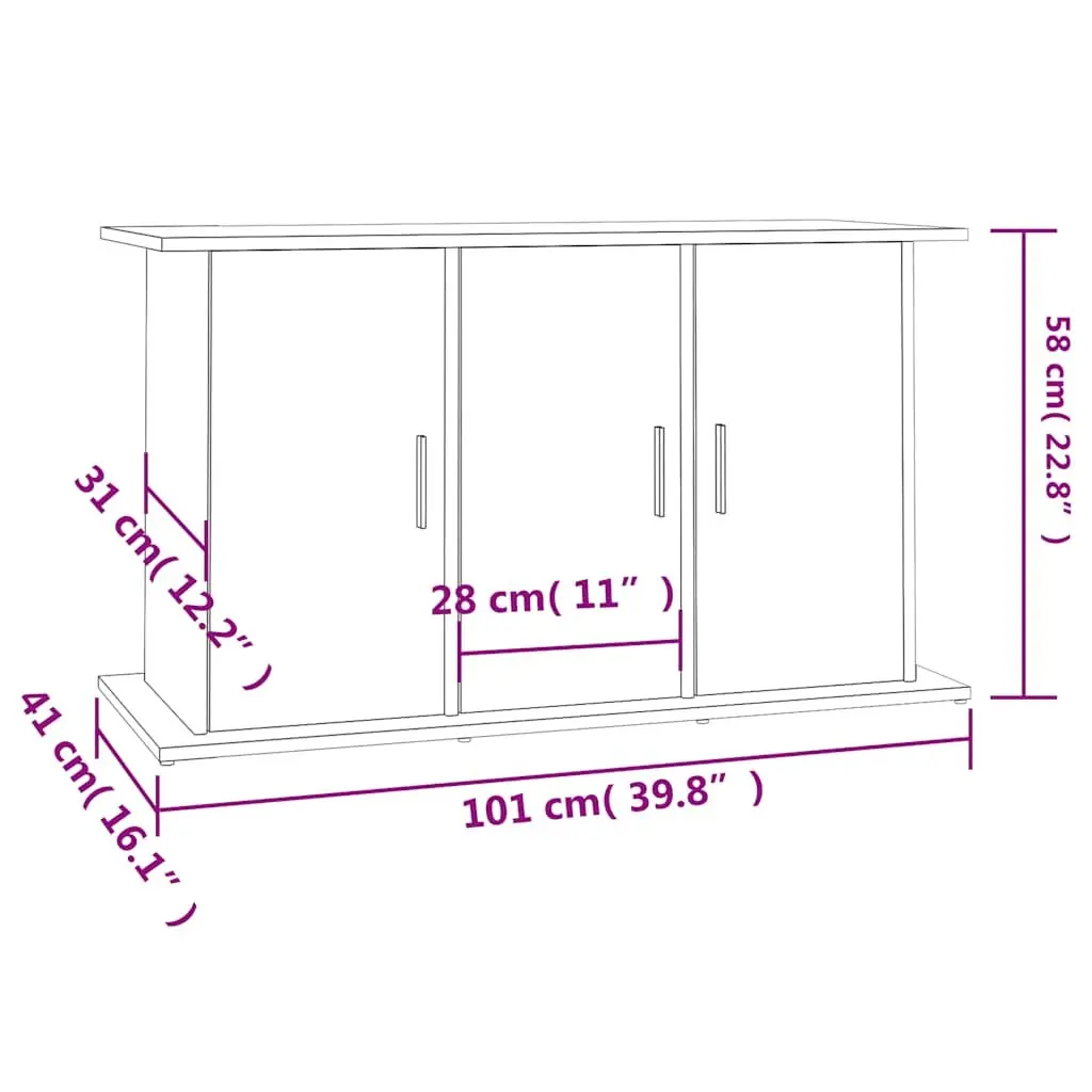 Aquarium Stand Engineered Wood 101x41x58cm Brown