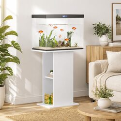 Sturdy White Aquarium Stand 60.5x36x72.5cm