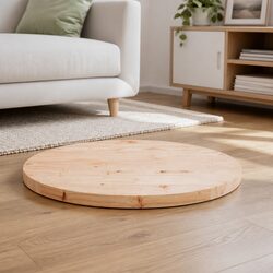 Sturdy Round Solid Pine Table Top Ø60cm for Versatile Use