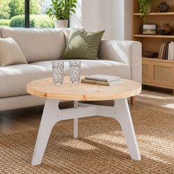 Solid Pine Wood Round Table Top Ø70cm Durable Design