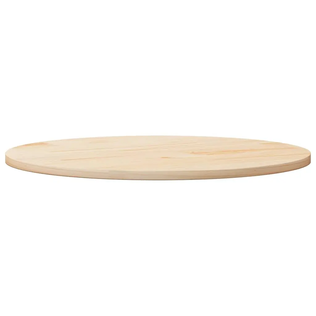 Round Pine Wood Table Top Ø80cm x 3cm Brown