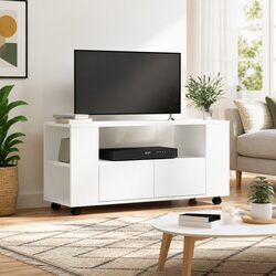 Engineered Wood White TV Cabinet 102x34.5x43cm