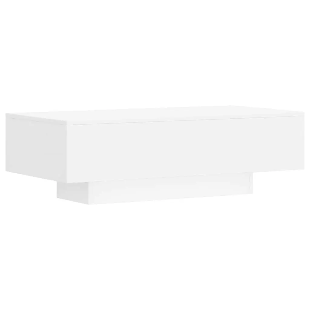 Coffee Table White Modern Design Living Room Accent Furniture Engineered Wood
