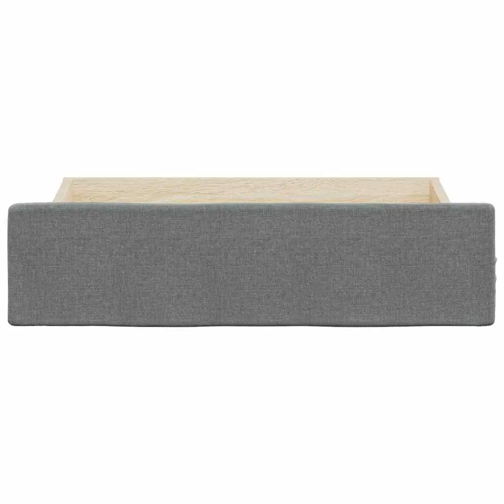 Under Bed Storage Drawers Engineered Wood Fabric Grey 2 Piece