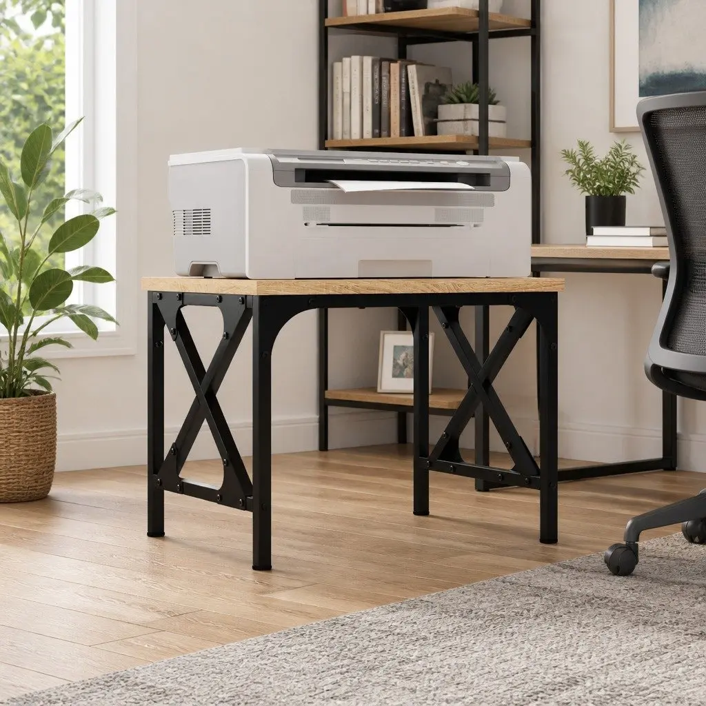 Printer Stand Engineered Wood Brown 40 x 30 x 31 cm