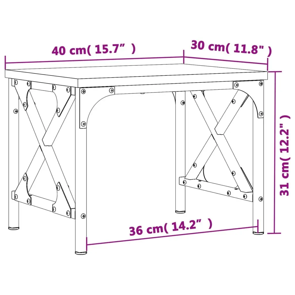 Printer Stand Engineered Wood Brown 40 x 30 x 31 cm